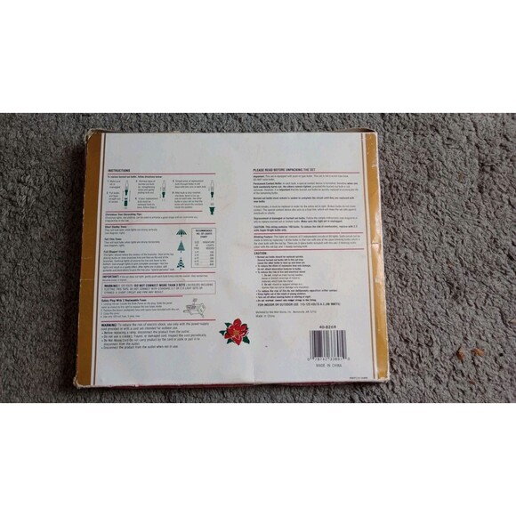 NEW CHRISTMAS LIGHTS Holiday Time 100 Super Bright End-to-End Light Set NOS - Picture 2 of 2